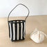 Stripe Woven Bucket Bag