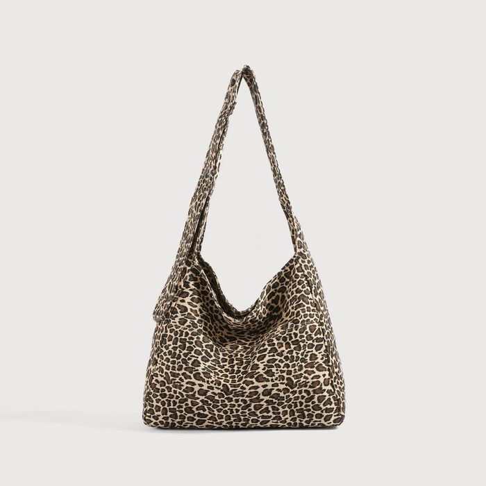 Primal Leopard Canvas Slouchy Bag