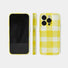 Cream Yellow Checker Phone Case