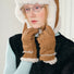 Chestnut Suede Cuff Gloves