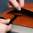 Buttoned Leather File Folder