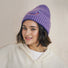 Smiley Ribbed Knit Beanie