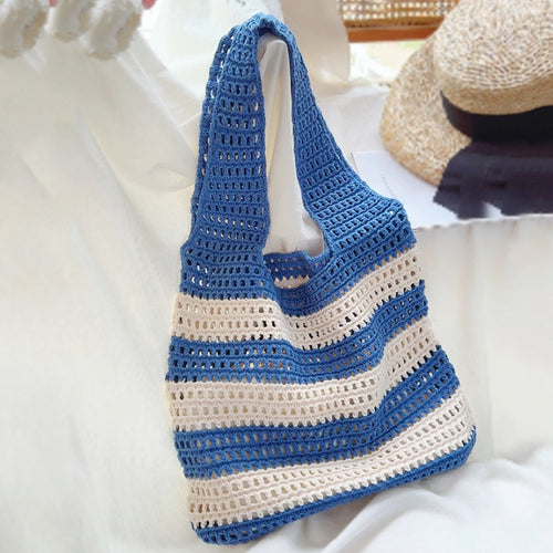 Wide Stripe Crochet Bag