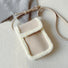 Suede Crossbody Bag With Plush Trim