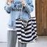 Stripe Textured Canvas Tote Bag