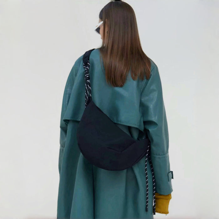 Freestyle Knotted Nylon Crescent Bag