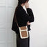 Suede Crossbody Bag With Plush Trim