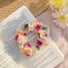 Gestickte Blume Scrunchie
