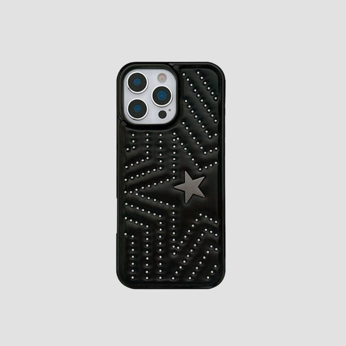 Star Studded Leather Phone Case