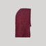 Front view of Ancora Red Knitted Balaclava Hat. Features bold red hue in heavy-duty wool.