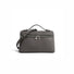Close-up of Boxy Glamour Leather Bag in gray, easy for commuting and weekends.
