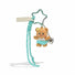 Folded view of Butter Bear Bag Charm withe turquoise rope and star keyring, easy to attach to bags and phones.