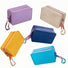 Large size candy-colored travel pouches scattered on a neutral background emphasizing the 5 available color options.