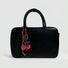 Cherry Bag Charm with rope hanging on a bag, easy for gifting and photo-ready styling.