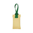 Yellow pouch with a green wristlet, bright aesthetic ideal for quick identification in a cluttered travel bag.
