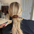 Model wearing a Curved Hair pin With Rhinestones, great for everyday styling and gifting.