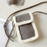 Suede Crossbody Bag With Plush Trim
