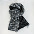 Close-up of Dual-Sided Aurora Texture Soft Scarf in gray and black, ideal for everyday styling and weekend outings.