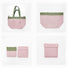 Visual guide showing the tote bag expanded vs folded.