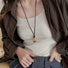 Eon Circle Pendant Necklace in Gold, premium Jewelry for modern women