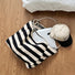 Borsa tote in tela testurizzata a righe