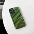 Front view of Green Satin Pleated Case. Three-dimensional soft silicone with a premium satin finish.