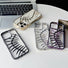 Display showing 4 colors of Hollow Fishbone Phone Case: gold, silver, black, and grey trendy accessories.