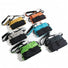 Front view of Six waterproof nylon sling bags in various colors: orange, blue, yellow, grey, green, and black nylon.