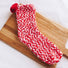 Front view of Pompom Cupcake Socks in red, ideal for workouts and commuting.