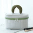 Folded view of Puffy Candy Makeup Box in matcha green, great for on-the-go touch-ups.