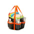 Flat lay of Quick Drying Mesh Beach Bag in black, great for everyday carry and travel.