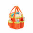 Front view of Quick Drying Mesh Beach Bag in orange, ideal for errands and gifting.