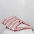 Flat lay of Simple Striped Knitted Bag in pink and white, ideal for errands and gifting.