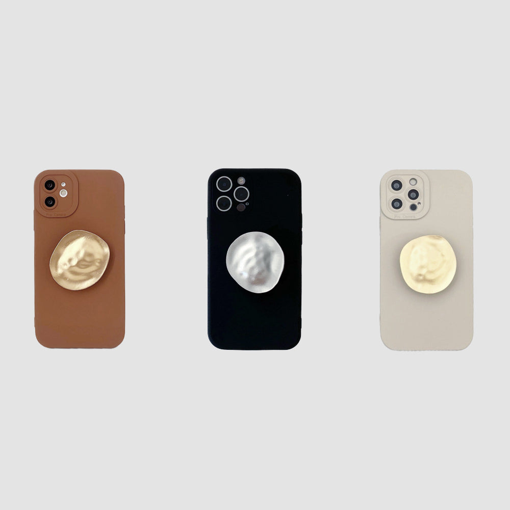 Solid Color Phone Case With Metallic Kickstand, Orange Brown / iphone15 pro Solid Color Phone Case With Metallic Kickstand, Orange Brown / iphone15 pro
