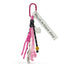 Front view of Tassel Strings Bag Charm in pink, ideal for travel and daily use.