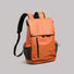 Front display of the burnt orange water-resistant laptop backpack.