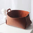 Foldable PU Leather Storage Basket