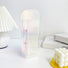Angled view of empty Color Refracted Ripple Vase, easy for everyday use.