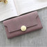 Long Wallet With Nubuck Leather Flap
