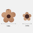 Front view of two Flower Cork Coaster with different size.