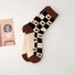 Close-up of Thick Retro Socks with heart pattern, ideal for workouts and commuting.