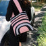 Arc Line Knitted Bag