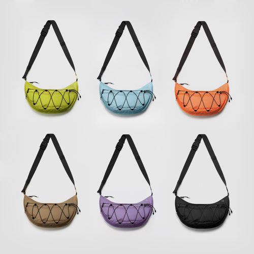 Airy Nylon Crescent Sling Bag