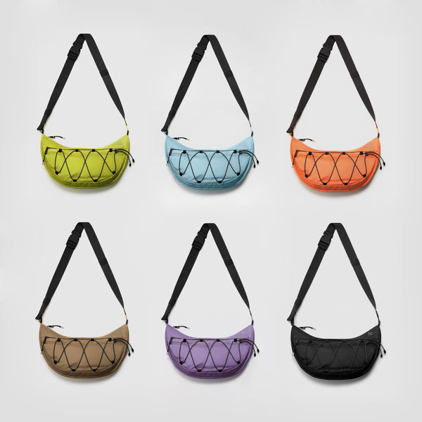Airy Nylon Crescent Sling Bag
