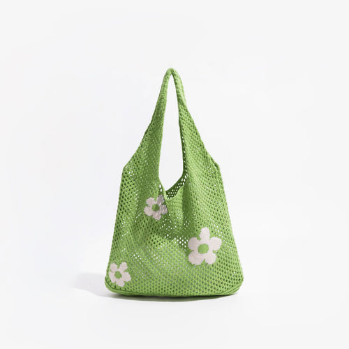 Flowers Crochet Shoulder Bag