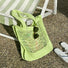 [Neue Farbe] Gehäkelte Stroh-Einkaufstasche in frischem Grün
