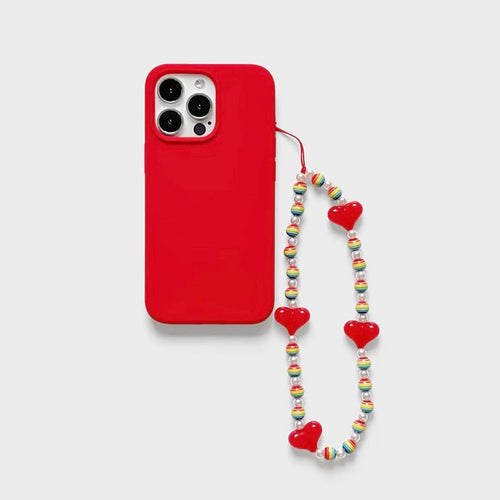 Rainbow Heart Phone Charm