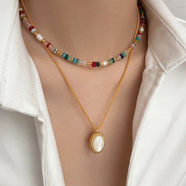 Rainbow Beads Necklace