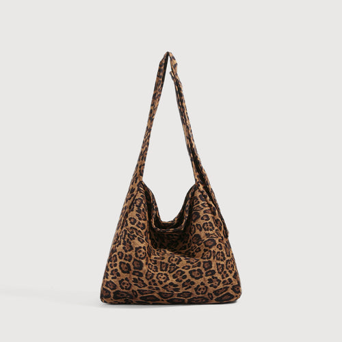 Leopard Allure Slouchy Tote Bag