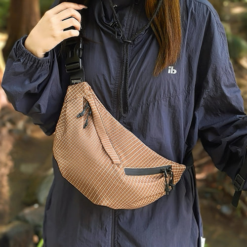 Plaid Venture Nylon Sling Bag